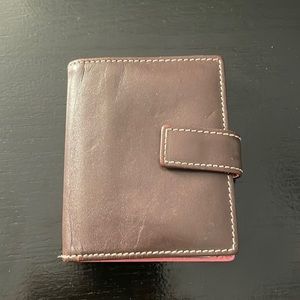 Vintage Kate Spade wallet brown and pink with snap